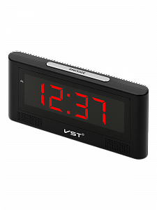 Часы электронные настольные от сети с будильником VST 732-1 Красные